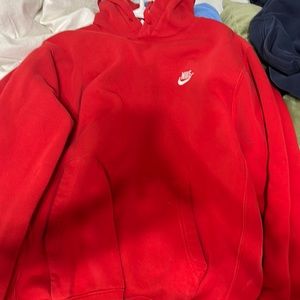 Red men’s nike hoodie size L